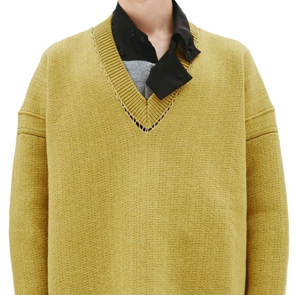 BNWT SS22 RAF SIMONS V NECK OVERSIZED SWEATER 1 - Picture 11 of 14